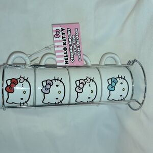 Sanrio Hello Kitty 3oz Stacking Espresso Mugs Set of 4 Brand New
